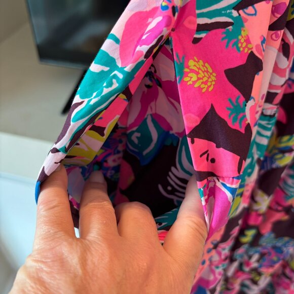 Lilly Pulitzer Ellabell Bohemian Garden Floral Tiered Maxi Dress Pockets Large - Picture 10 of 14